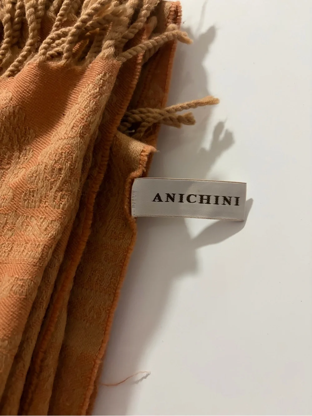 Burnt Orange Jacquard Medallion Throw with Fringe